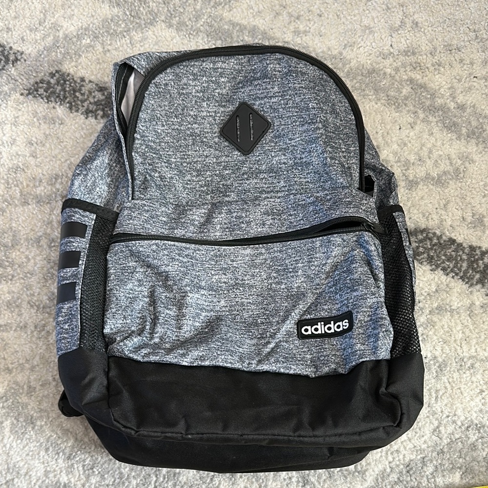Adidas Grey and Black Backpack